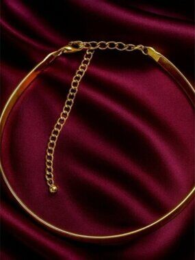 Gold Collar Necklace – Polished 16” Cab Chain with Adjustable Clasp | Women’s